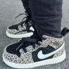 jordan kids Mid SE Leopard